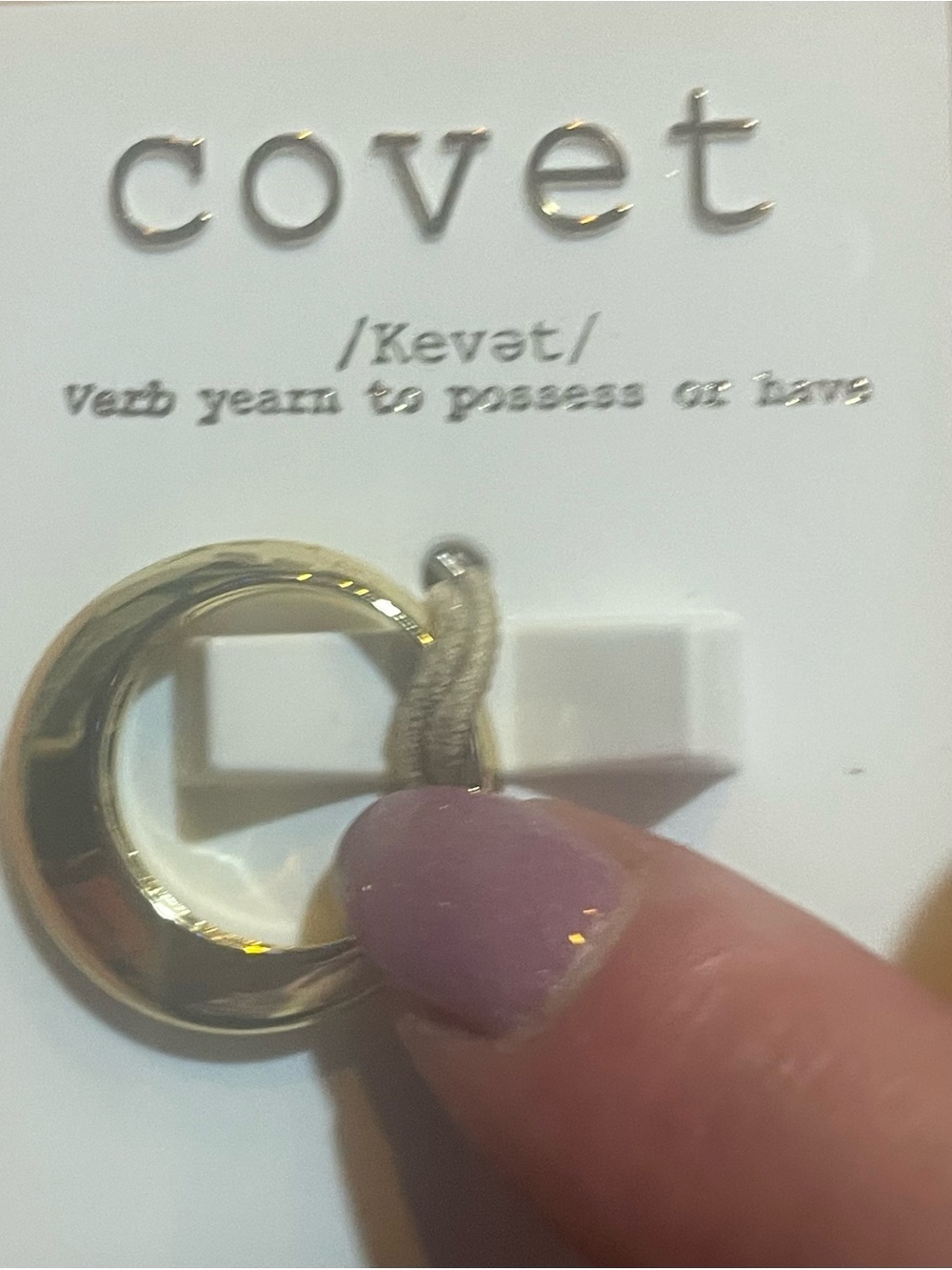 Covet Gold-Tone Cubic Zirconia Band Ring - Picture 3 of 5
